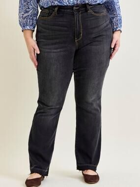 Judy Blue Slim Bootcut Jeans 16W Plus Size Vintage Black